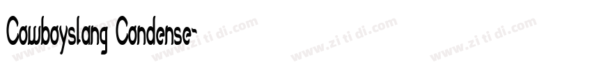 Cowboyslang Condense字体转换 Cowboyslang Condense字体转换